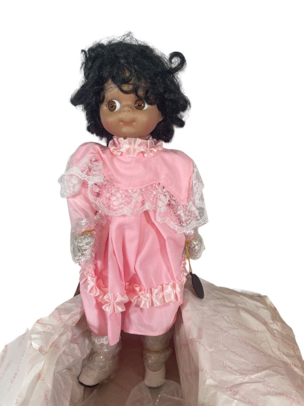 Brinn's Porcelain Doll Vanessa 13 inch Pink Dress New in Box